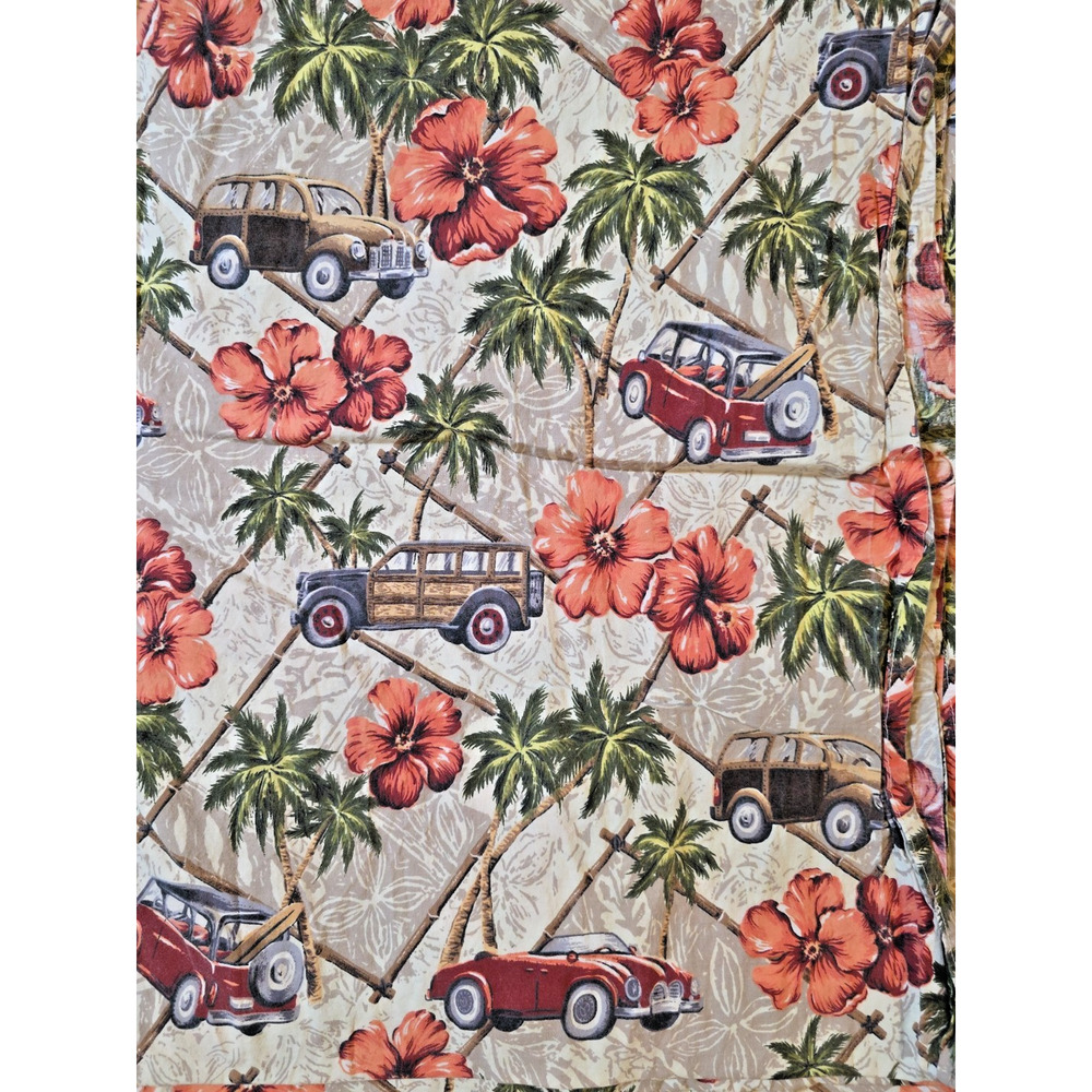 Dean Miller Surf Bedding Queen Sheet Set Surf Boards Woody Cars Aloha Hawaii